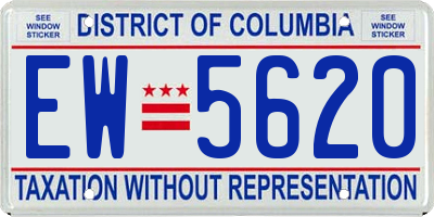 DC license plate EW5620