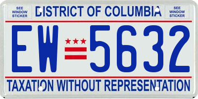 DC license plate EW5632