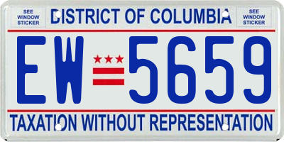 DC license plate EW5659