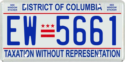 DC license plate EW5661