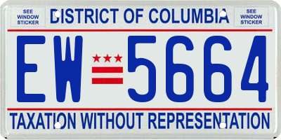 DC license plate EW5664