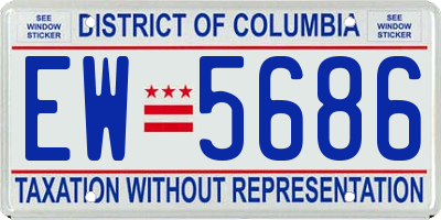DC license plate EW5686