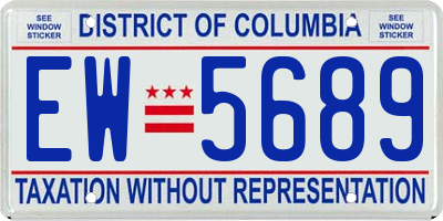 DC license plate EW5689