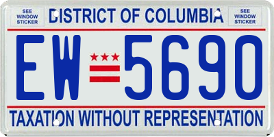 DC license plate EW5690