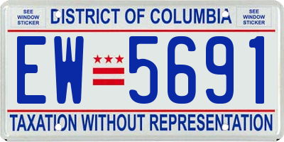 DC license plate EW5691