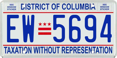 DC license plate EW5694