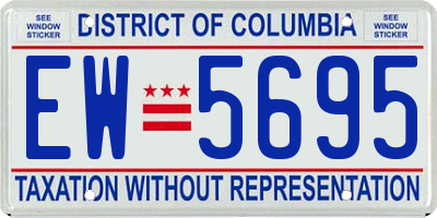 DC license plate EW5695