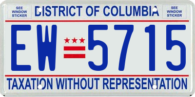 DC license plate EW5715