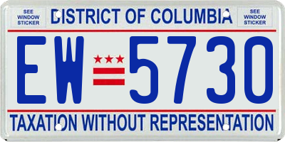 DC license plate EW5730