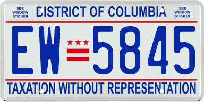 DC license plate EW5845