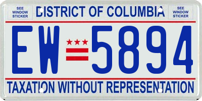 DC license plate EW5894