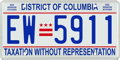 DC license plate EW5911