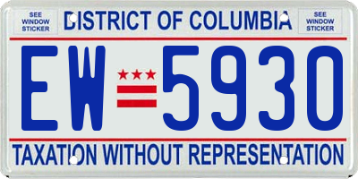 DC license plate EW5930