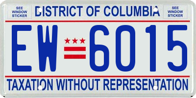 DC license plate EW6015