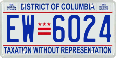 DC license plate EW6024