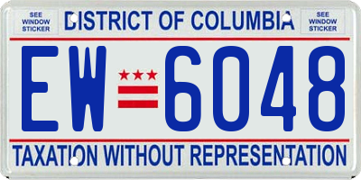 DC license plate EW6048