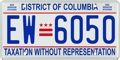 DC license plate EW6050