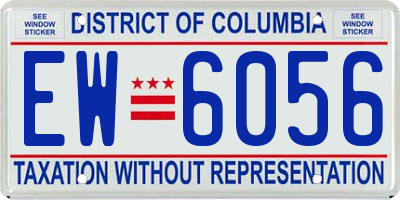 DC license plate EW6056
