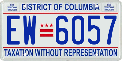 DC license plate EW6057