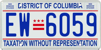 DC license plate EW6059