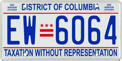 DC license plate EW6064