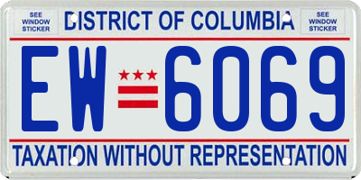 DC license plate EW6069