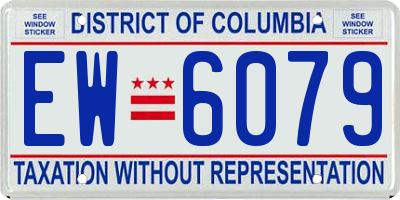 DC license plate EW6079