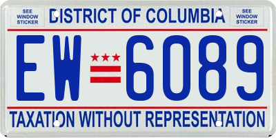 DC license plate EW6089