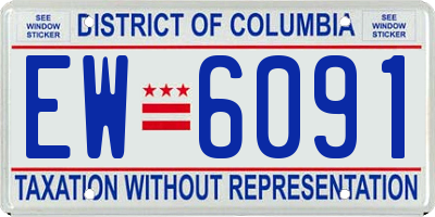 DC license plate EW6091
