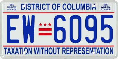 DC license plate EW6095