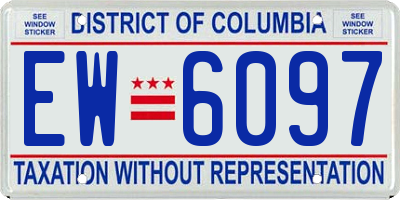 DC license plate EW6097