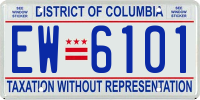 DC license plate EW6101