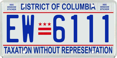DC license plate EW6111