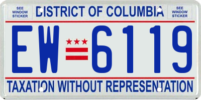 DC license plate EW6119