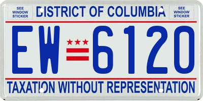 DC license plate EW6120
