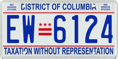 DC license plate EW6124