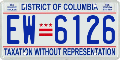 DC license plate EW6126