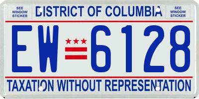 DC license plate EW6128