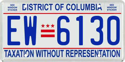 DC license plate EW6130