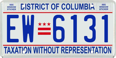 DC license plate EW6131