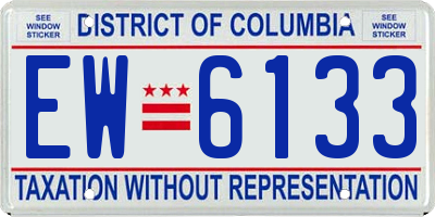 DC license plate EW6133