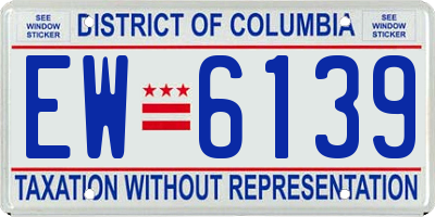 DC license plate EW6139