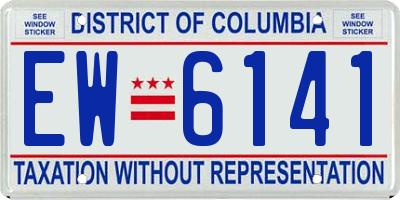 DC license plate EW6141