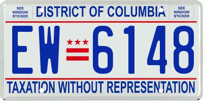 DC license plate EW6148