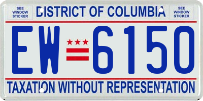 DC license plate EW6150