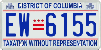 DC license plate EW6155