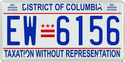 DC license plate EW6156