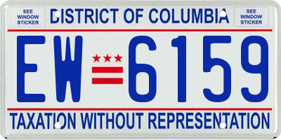 DC license plate EW6159