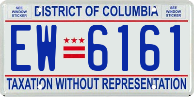 DC license plate EW6161