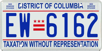 DC license plate EW6162